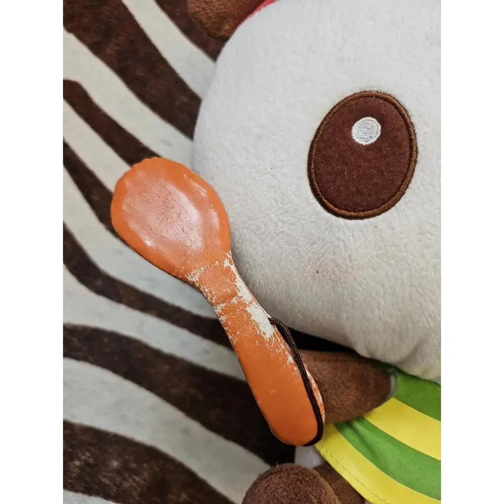 Vintage 2007 Sanrio Pandapple Panda Bear With Apple Jar & Spoon Plush - Picture 6 of 7